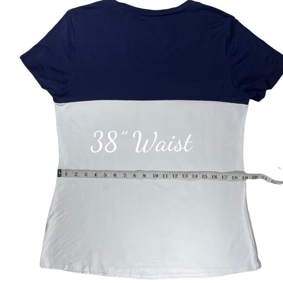 Amazon Faux Suede Pocket Color Block Tee Sz L - Picture 8 of 12